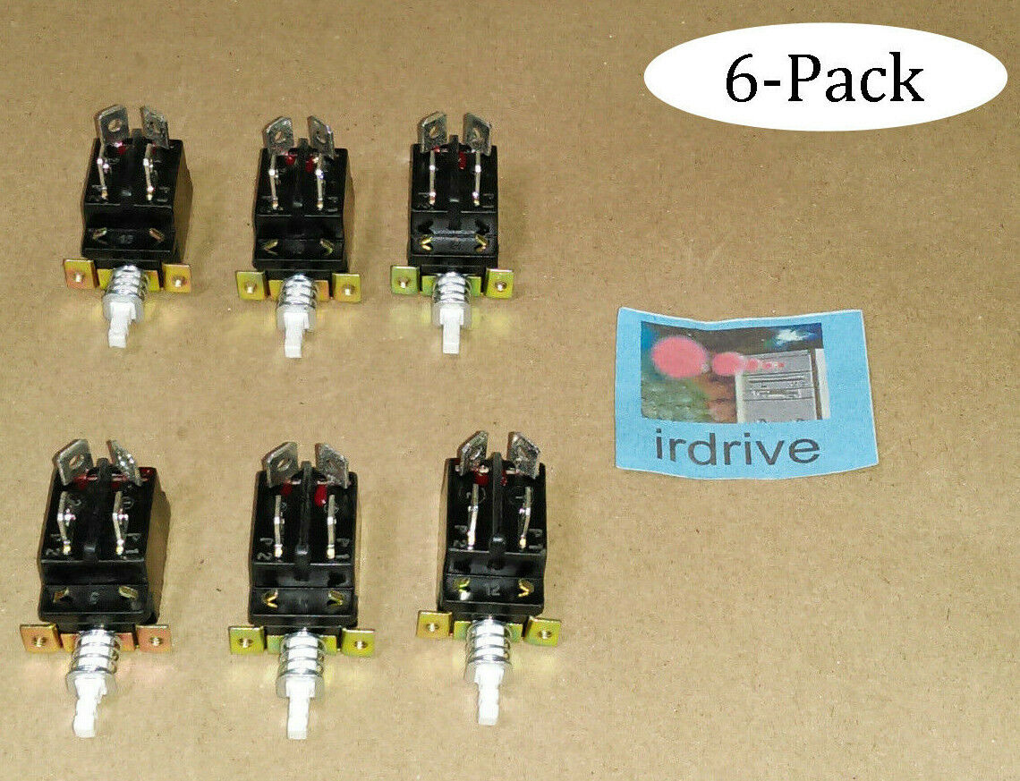 Lot of 6pcs: NEW 4-Pin PC Case SelfLocking On/Off Push Button  AT Power Supply Switches