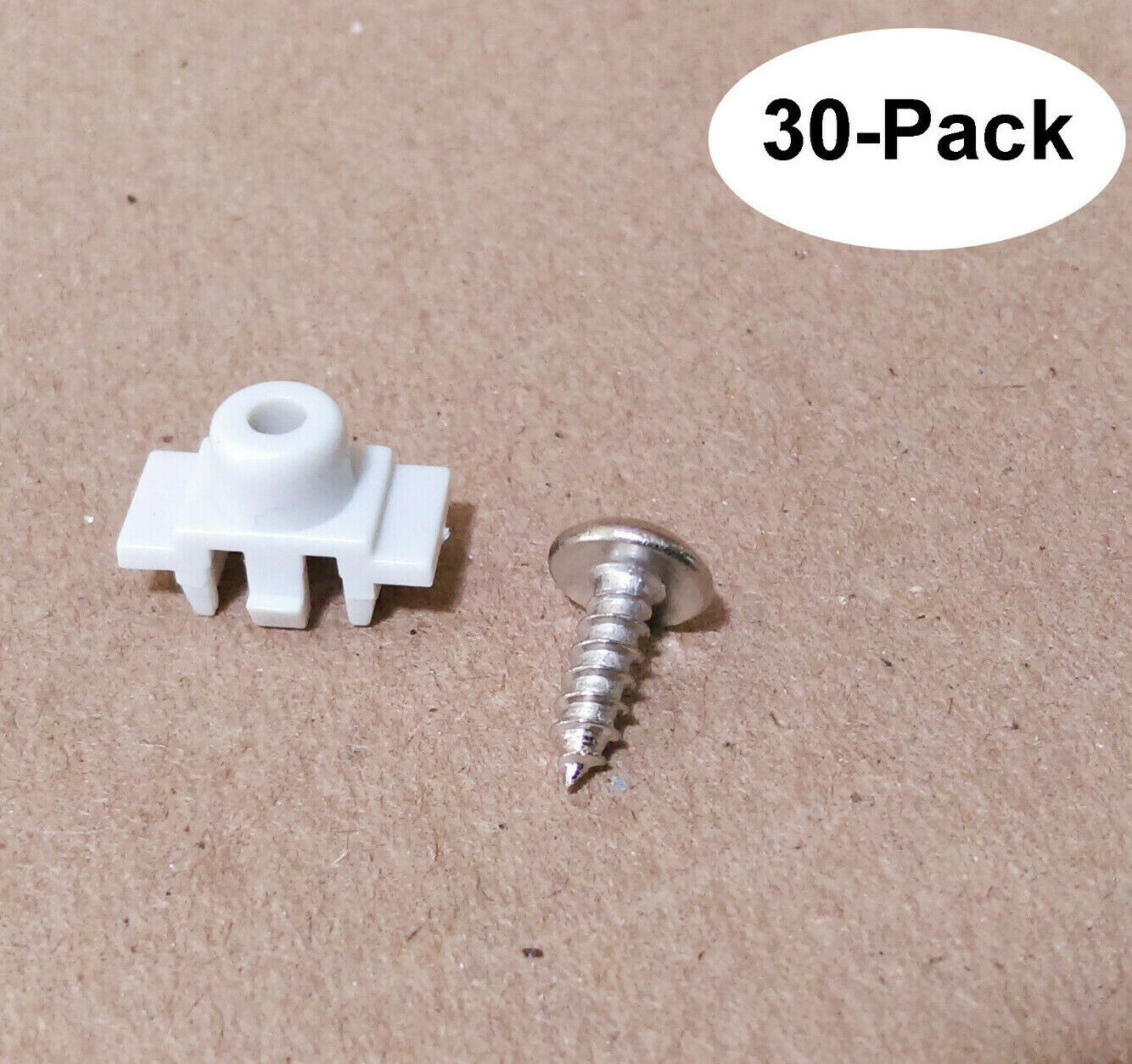 Lot of 30pcs:  Snap-In Clip Plastic Standoff/Screw for PC ATX Motherboard Mounting